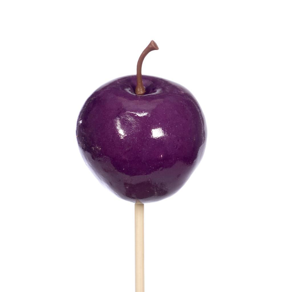 Pre Order Apple wax 5cm on stem purple, Box x 20