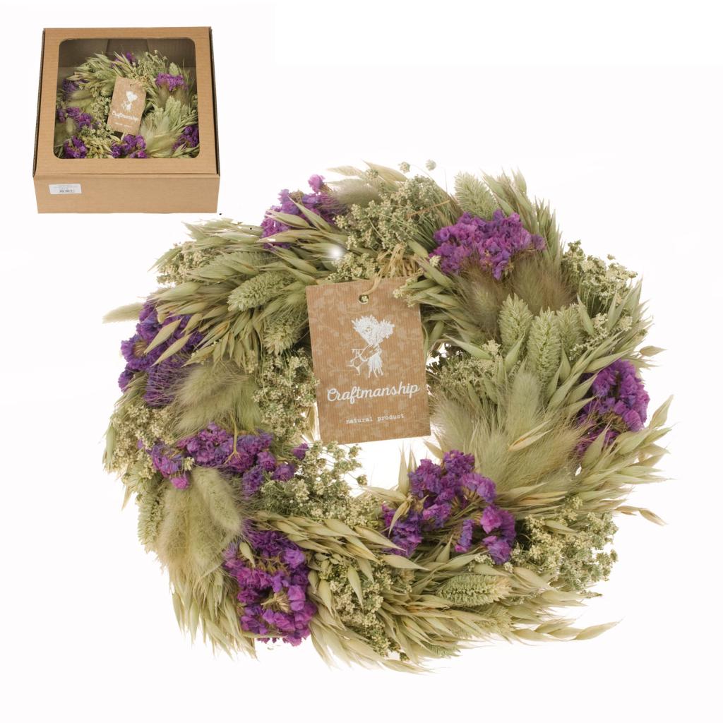 Pre Order Wreath Janice 30cm natural pink, box x 9