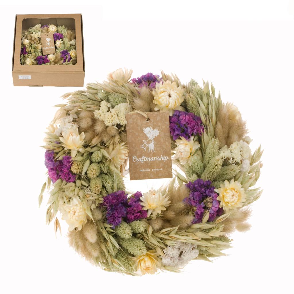 Pre Order Wreath Caroline 30cm natural, box x 9