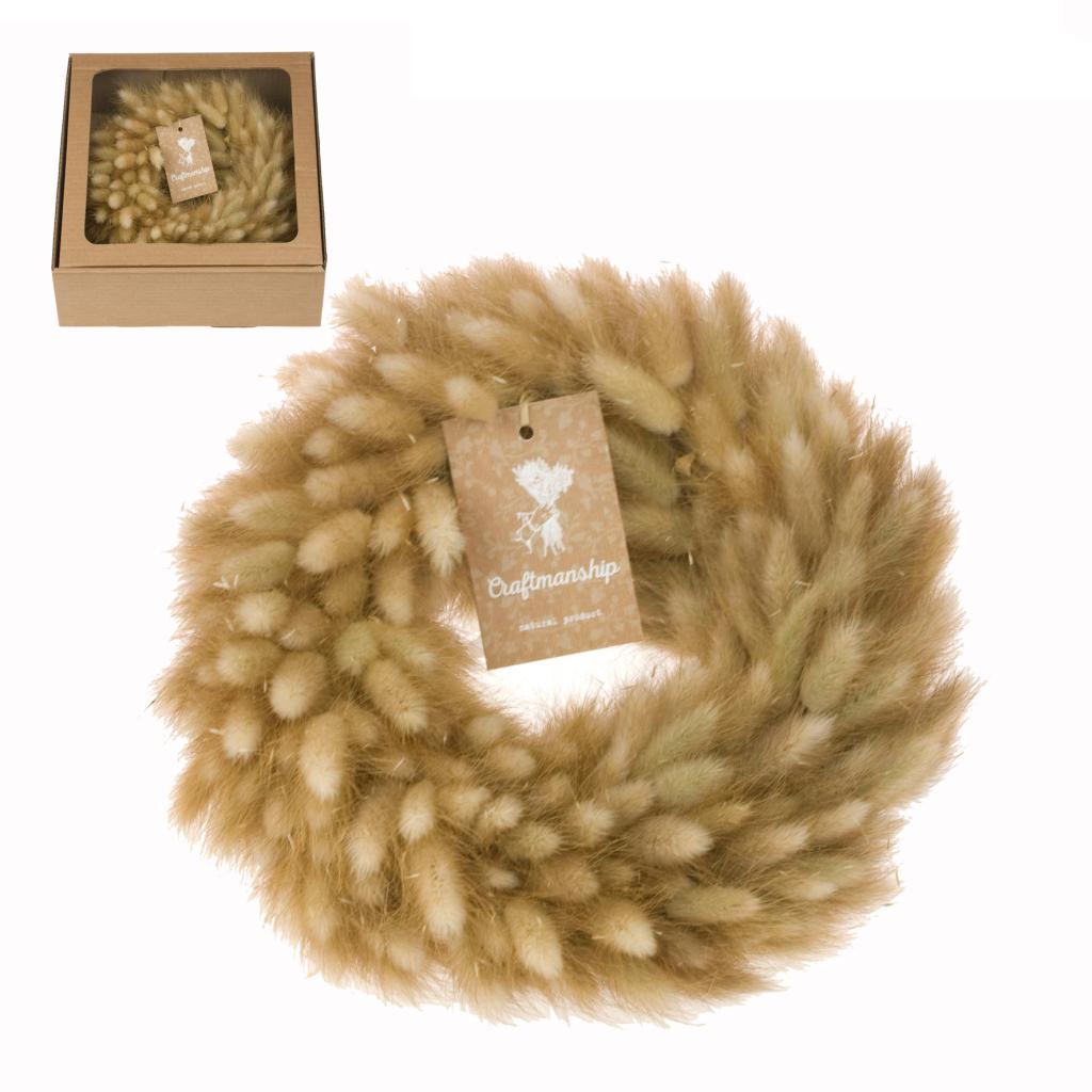 Pre Order Wreath 30cm lagurus natural, box x 9
