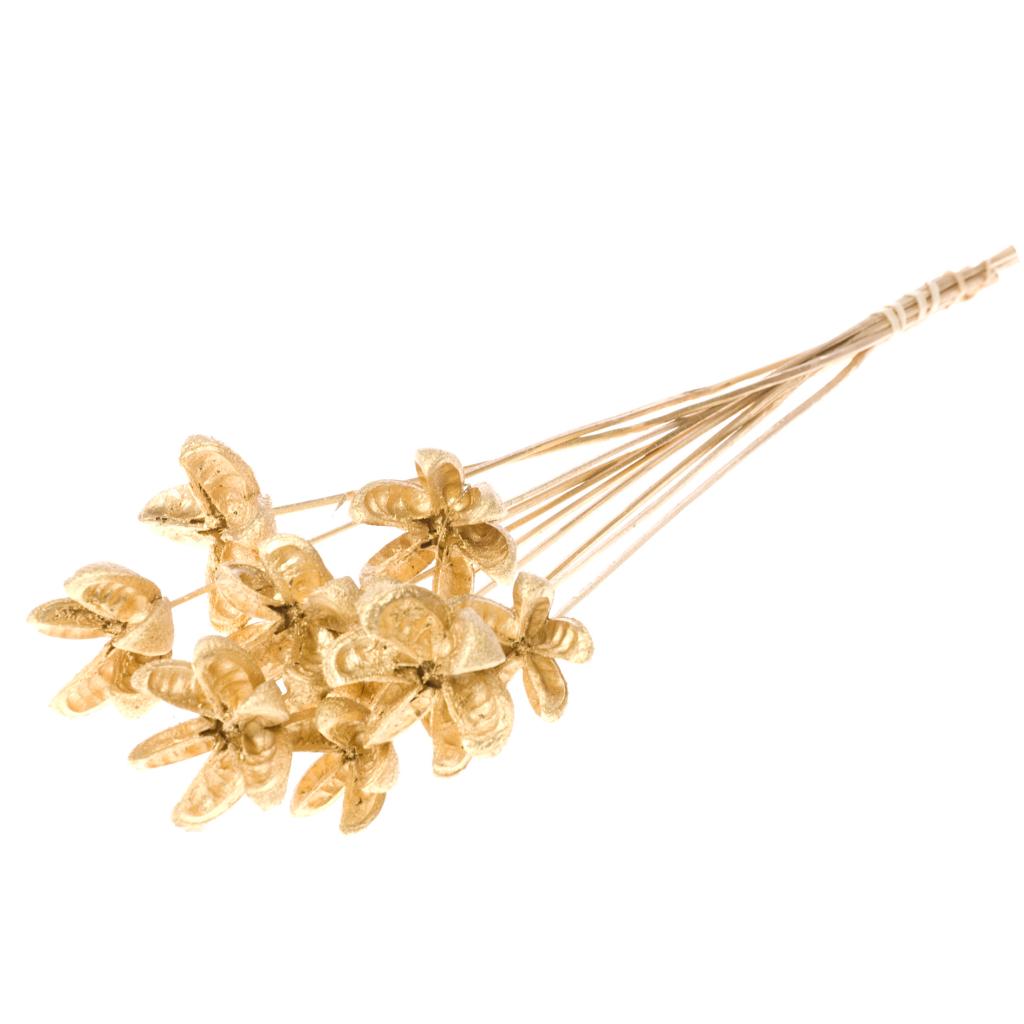 Pre Order Cartoos flower on stem gold, Box x 15