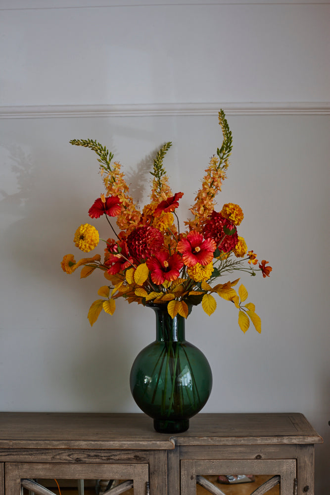 Leaf Spray Stem (Silk-ka), Artificial, Yellow 75cm