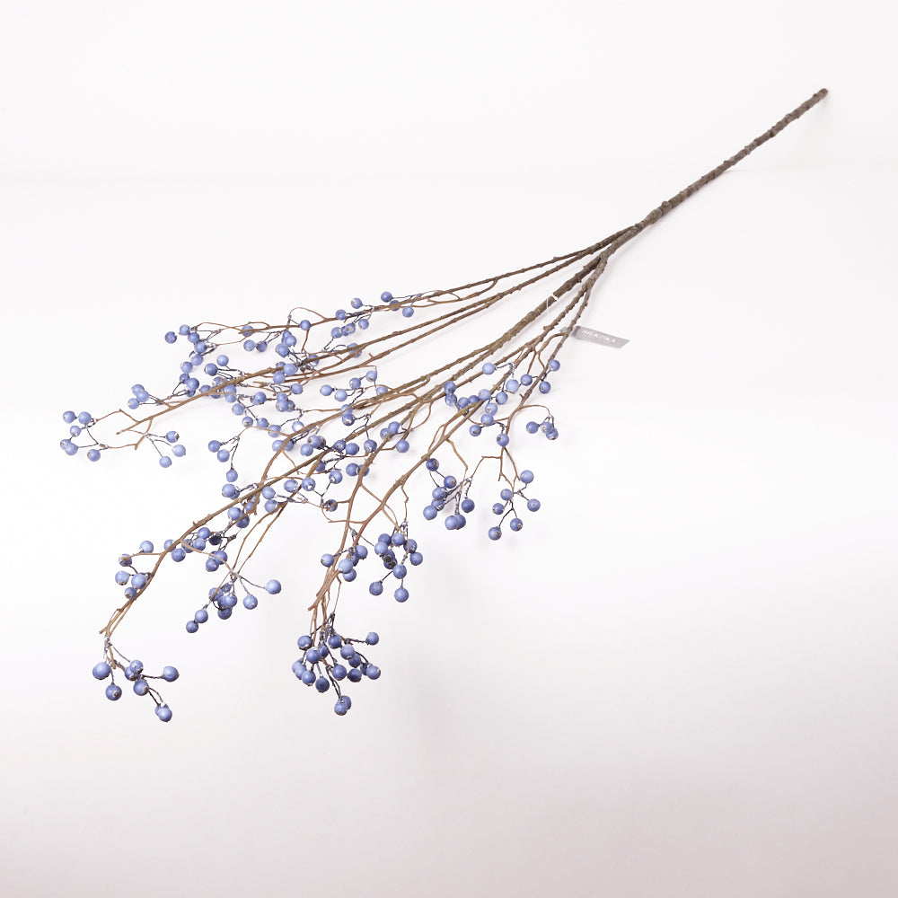 Berry Spray (Silk-ka), Artificial, Blue, 133cm