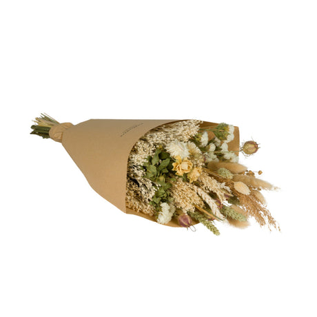 A box of Floriëtte bouquets in brown paper wrapping