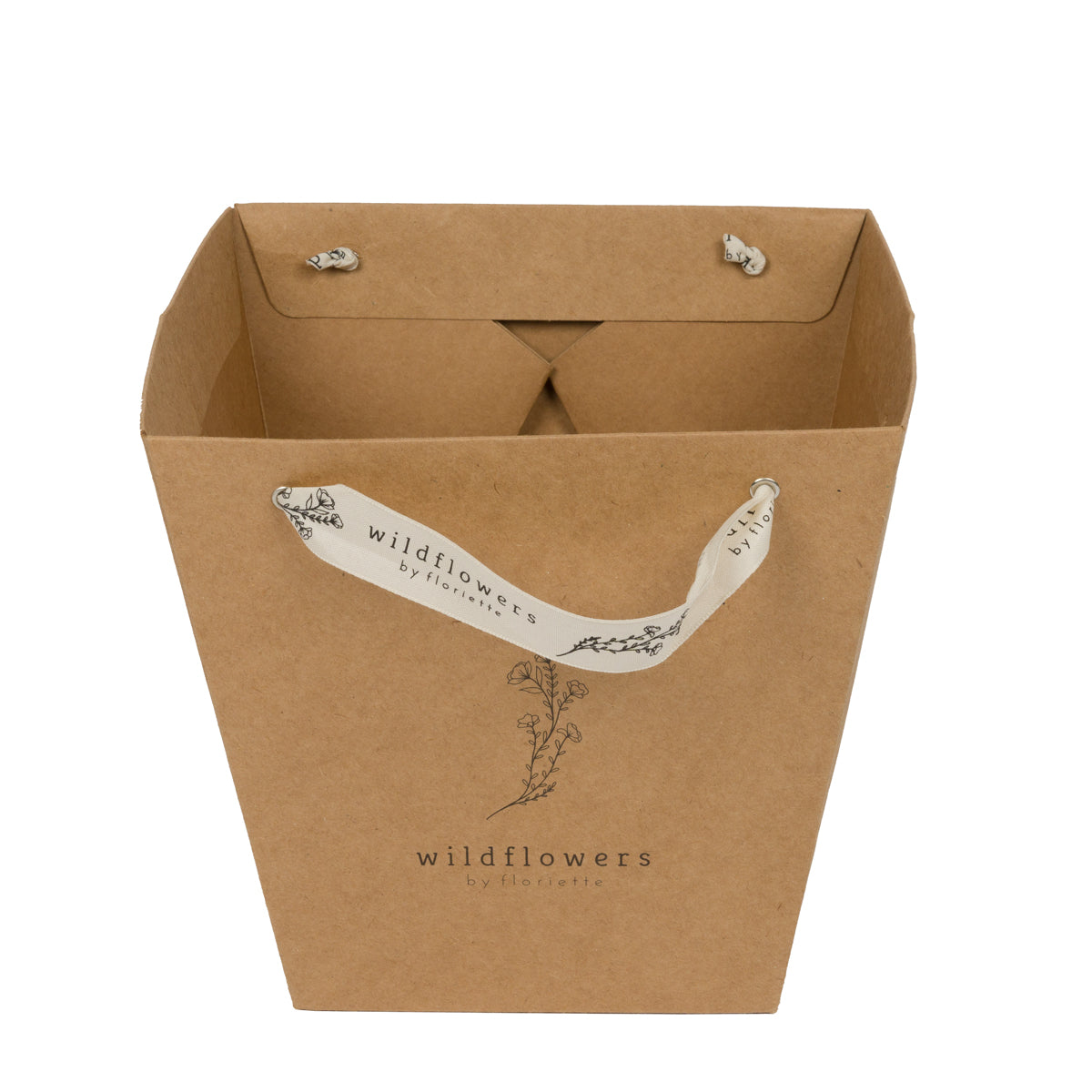 Pre Order Foldable Bucket Wildflowers 8 liter, natural, box x 1