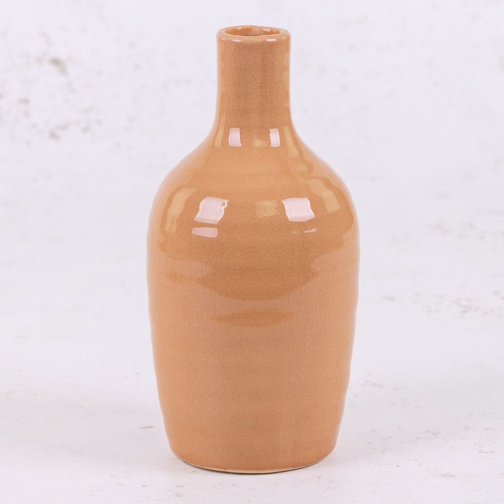 Orange Ceramic Bottle Vase, H18.5cm