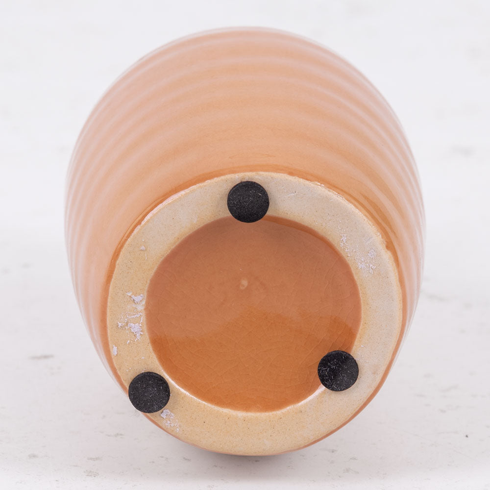 Orange Ceramic Bottle Vase, H18.5cm