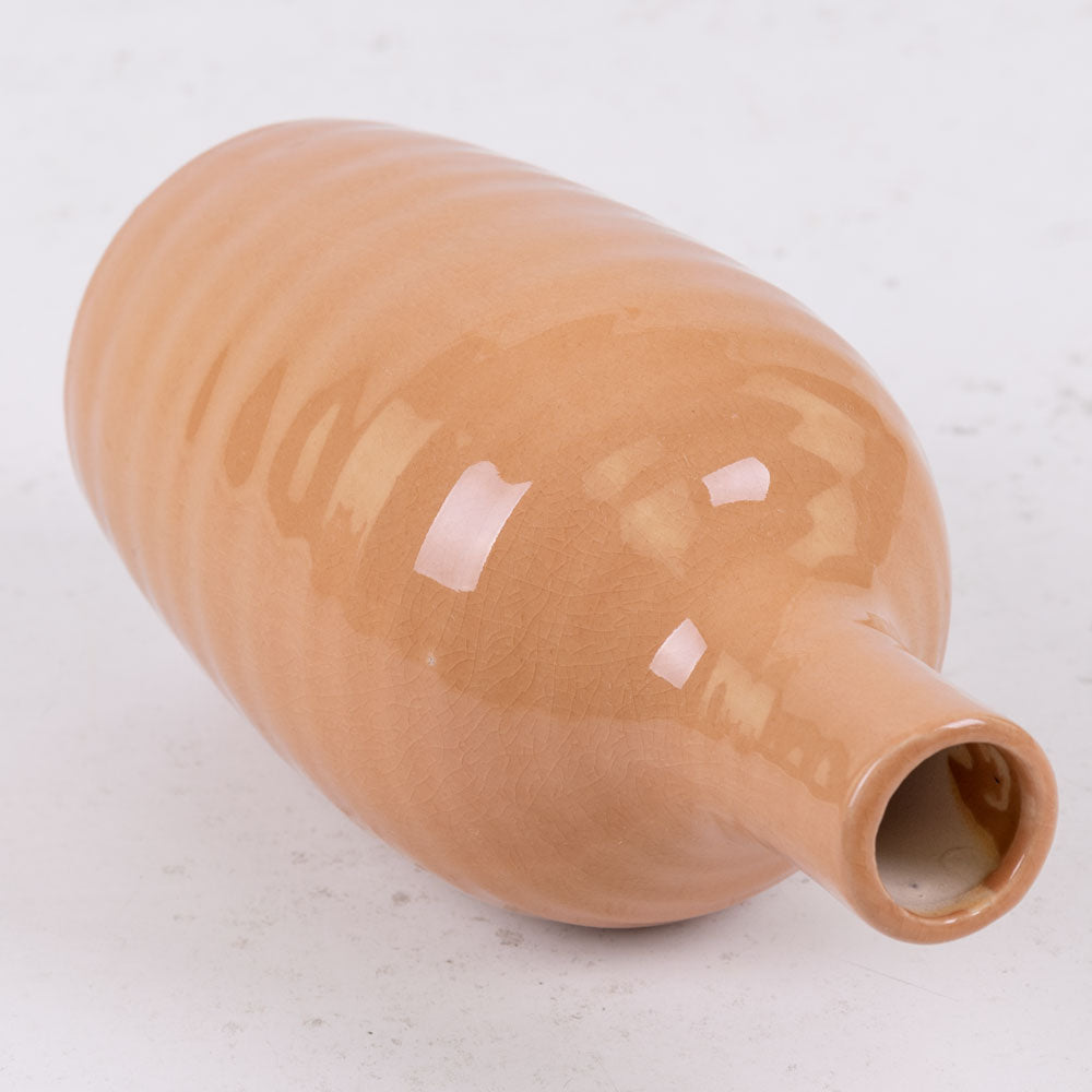 Orange Ceramic Bottle Vase, H18.5cm