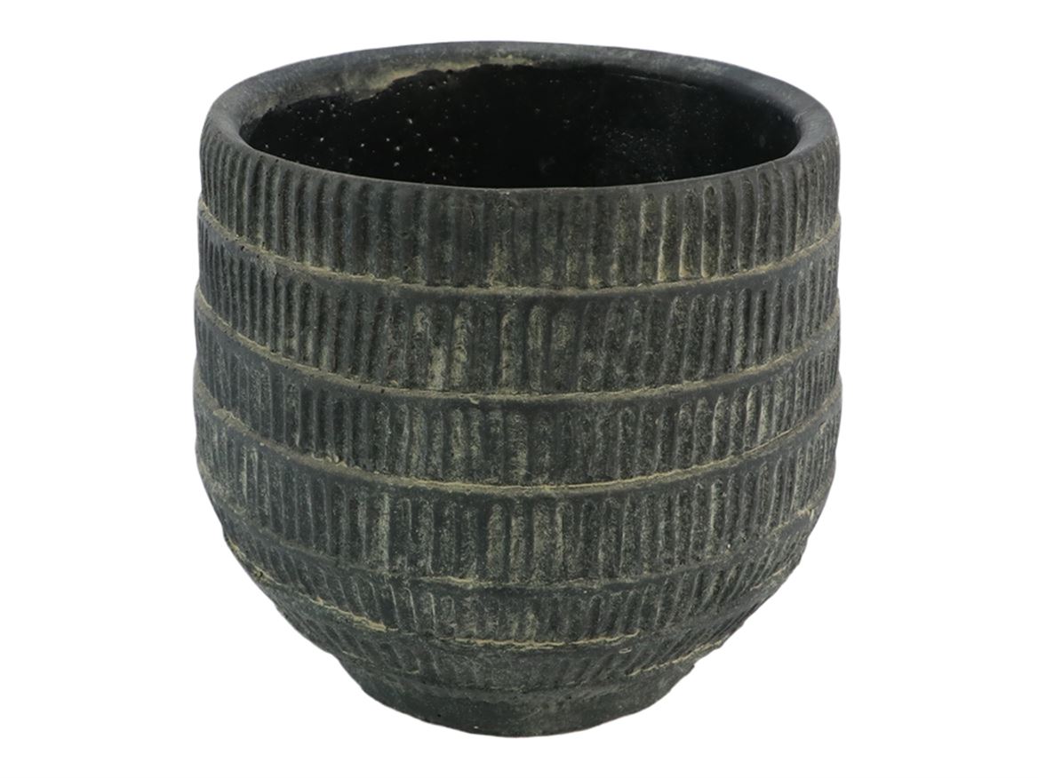 Pot, Cissane, Stone, Black, H10cm