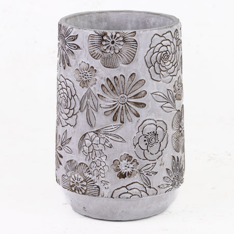 Stone Vase Furore, Flower Pattern, 16 x 23cm