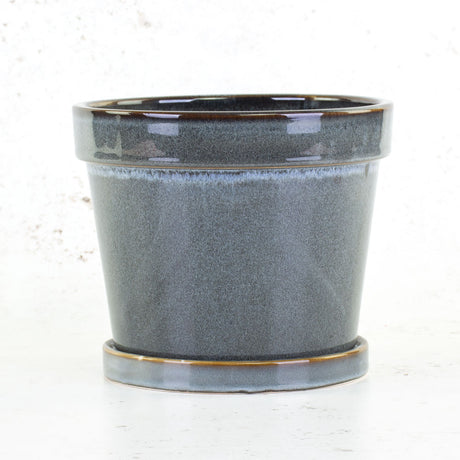 Stoneware Pot, Vintage Blue, 20 cm x 17 cm