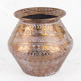 Battambang Metal Vase, Copper, 30x27.5cm