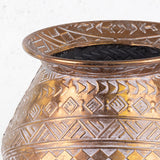Battambang Metal Vase, Copper, 30x27.5cm