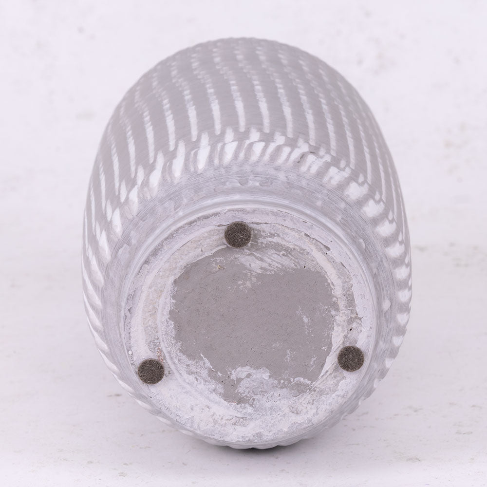 Vase, Terracotta, White, 24cm