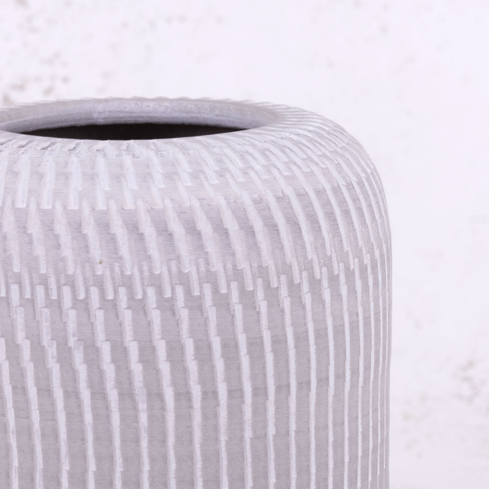 Planter, Terracotta, White , 22cm