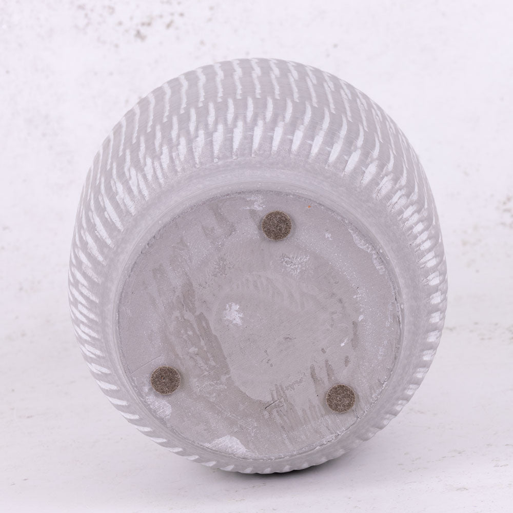 Planter, Terracotta, White , 22cm