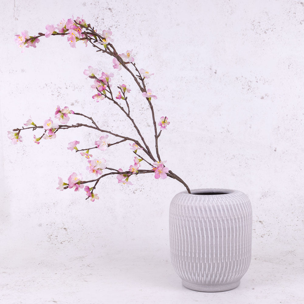 Planter, Terracotta, White , 22cm