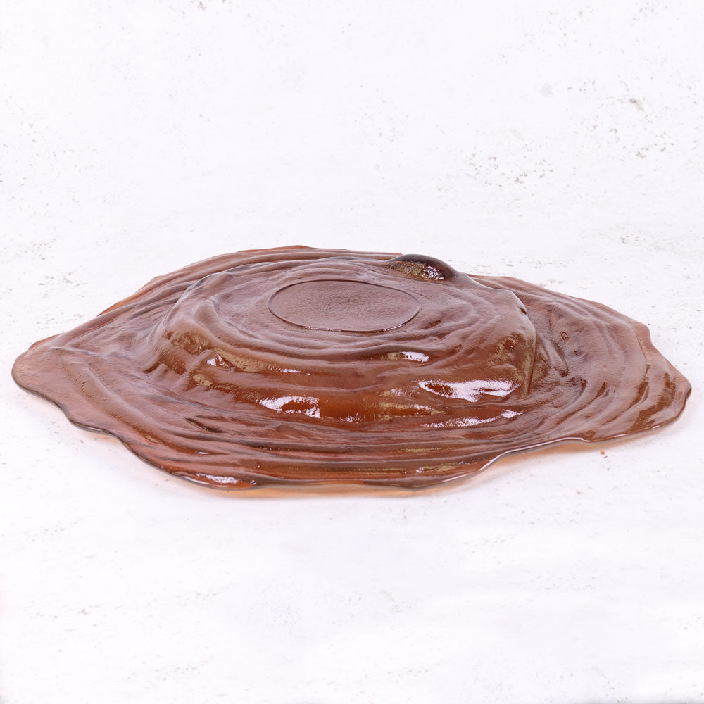 Bowl, Recycled Glass, Brown, 46cm