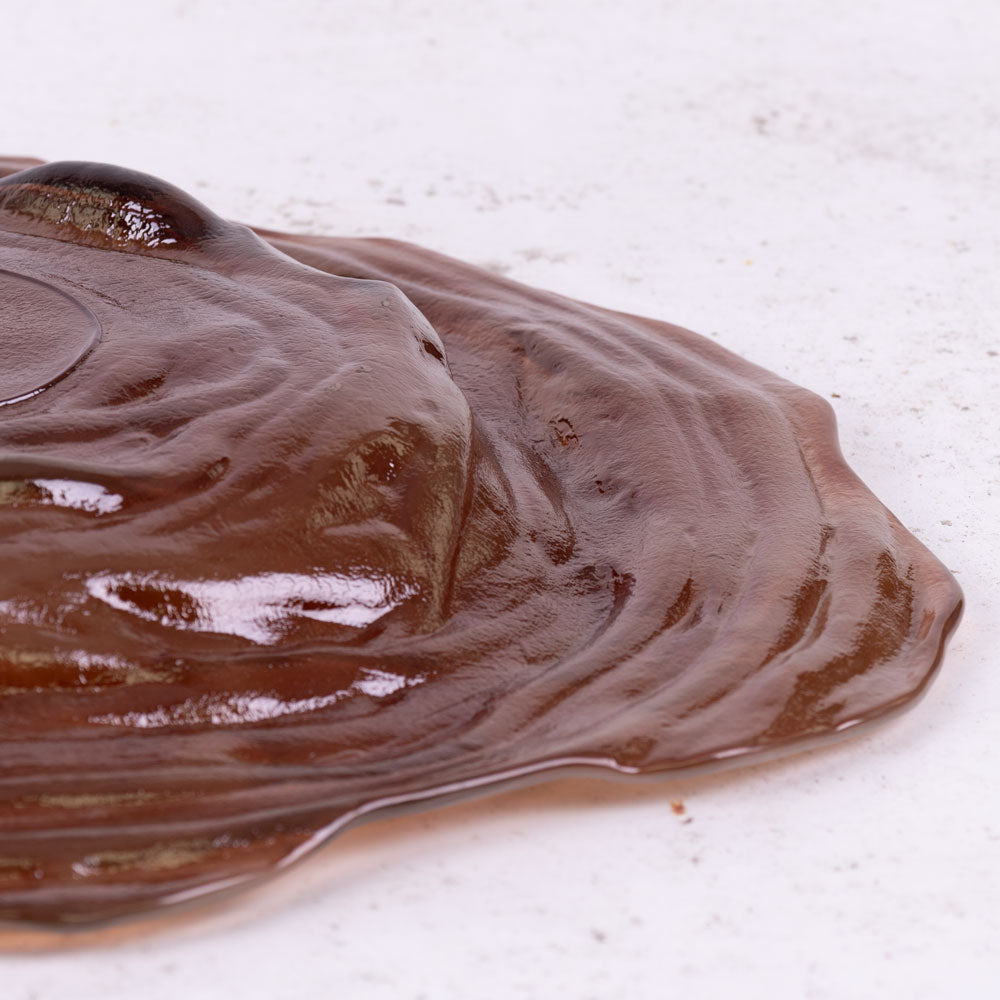 Bowl, Recycled Glass, Brown, 46cm