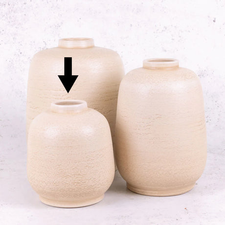 Bottle Vase, Terracotta, Soft Beige, H18.5cm