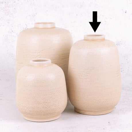 Bottle Vase, Terracotta, Soft Beige, H23cm