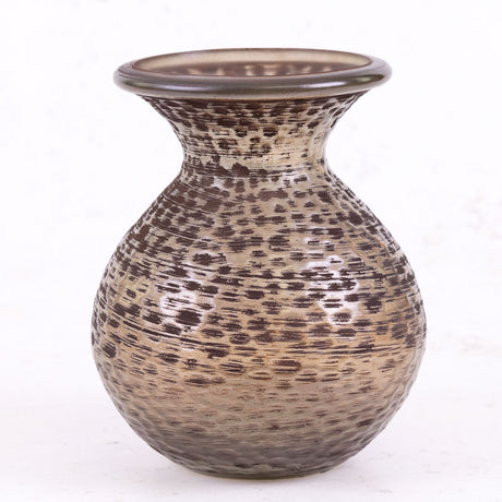 Vase, Recycled Glass, Brown Wash H19cm