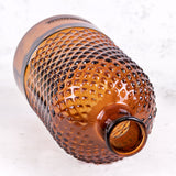Bottle Vase, Recycled Glass, Brown D 14cm x H 28cm