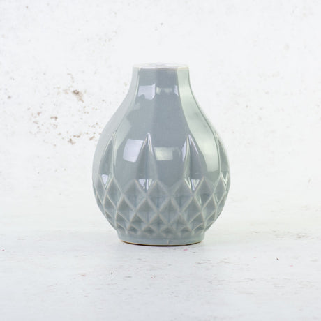Pico Vase, Blue/Grey, 12x15cm