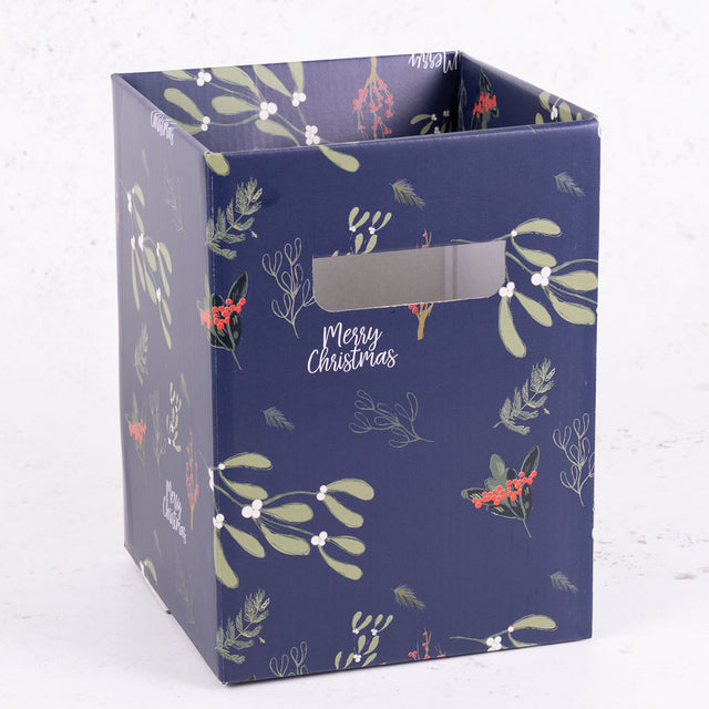 Porto Boxes, Mistletoe & Berries, Navy, Pack x 10