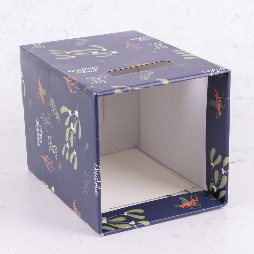Porto Boxes, Mistletoe & Berries, Navy, Pack x 10