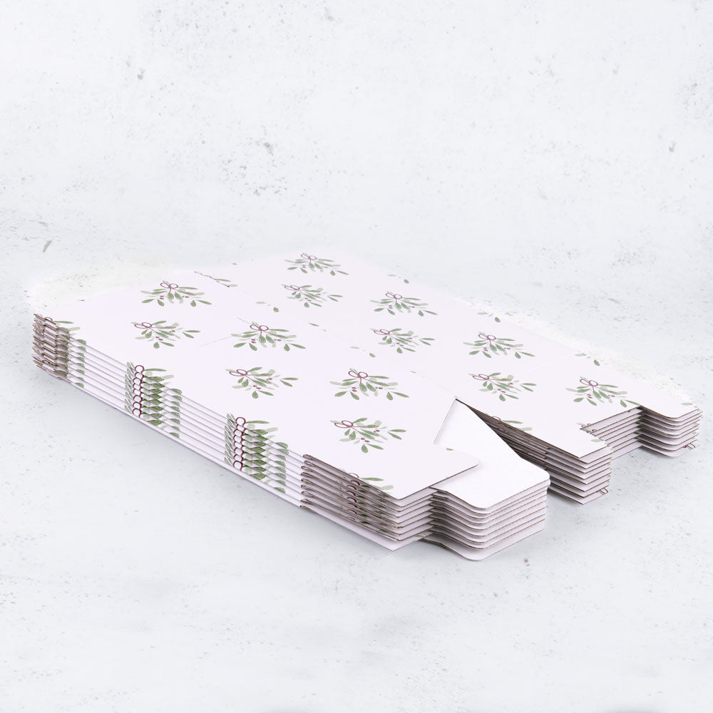 Porto Boxes, Oh Mistletoe, White/Green/Red, Pack x 10