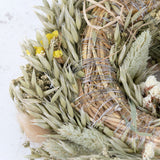 Natural Yellow, Dried, Mixed Wreath, 30cm