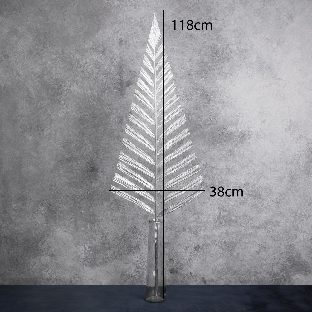 Palm Spear Stem, Dried, Silver, 118x38cm
