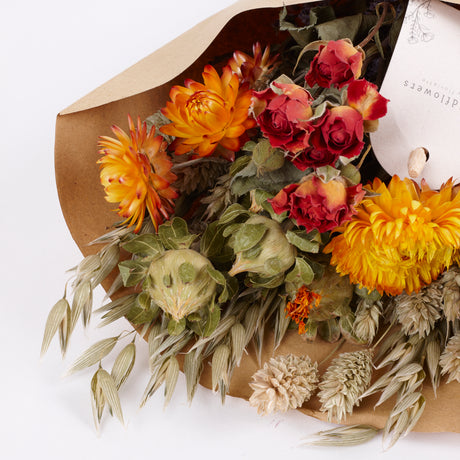Bouquet, Wildflower Dried, Orange, Small