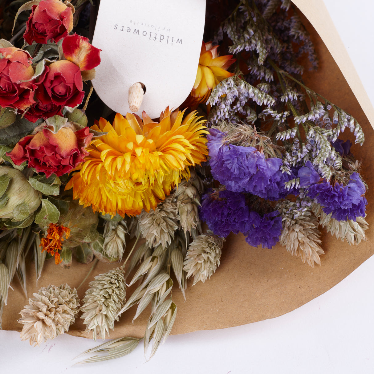 Bouquet, Wildflower Dried, Orange, Small
