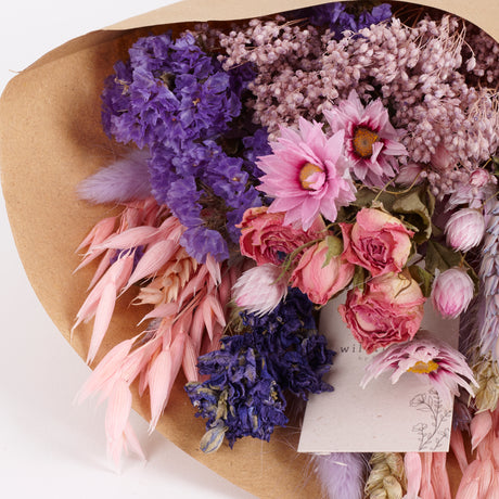 Bouquet, Wildflower Dried, Purple Glow, Small