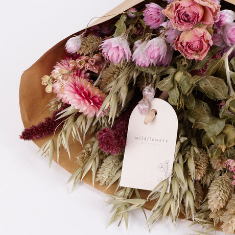 Bouquet, Wildflower Dried, Pink, Medium