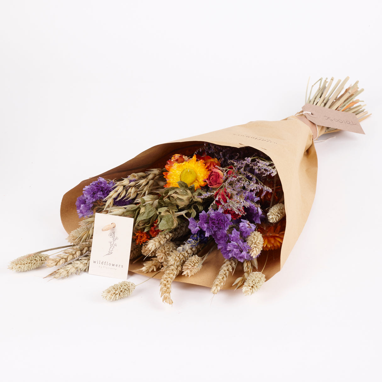 Bouquet, Wildflower Dried, Orange, Medium