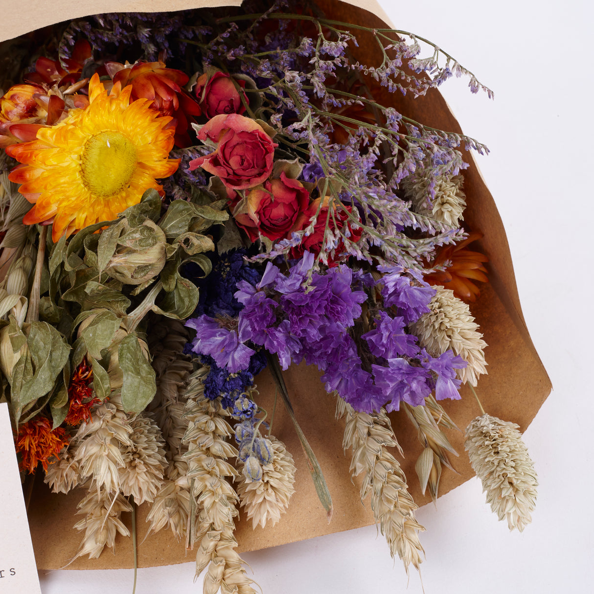 Bouquet, Wildflower Dried, Orange, Medium