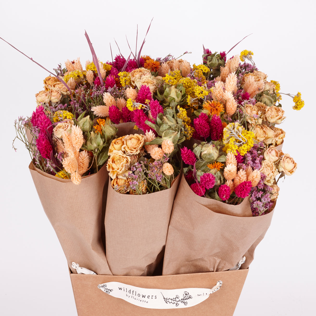Bucket, Wildflower Bunches, Dried, Summer Crush