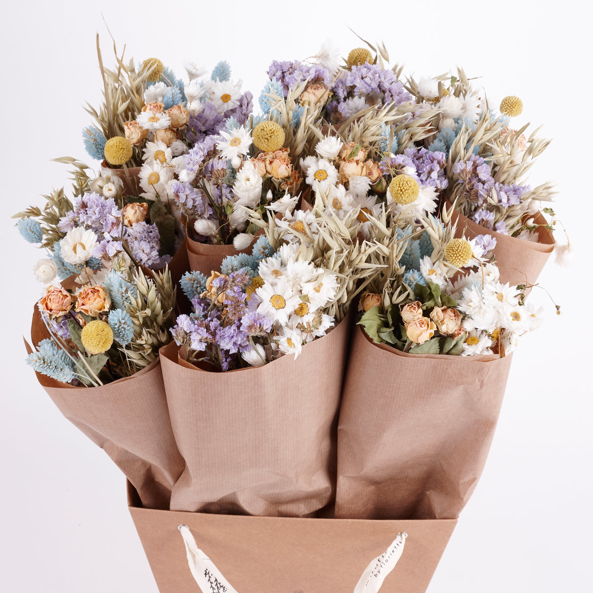 Bucket, Wildflower Bunches, Pastel Delight
