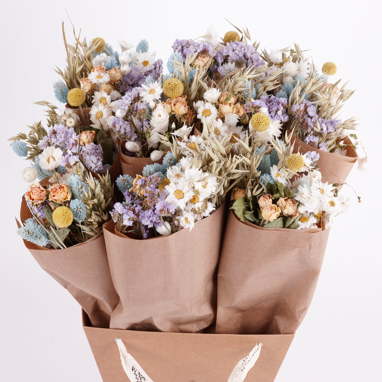 Bucket, Wildflower Bunches, Pastel Delight