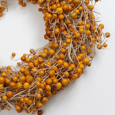Solanum Wreath, Dried, Natural, 35cm Diameter