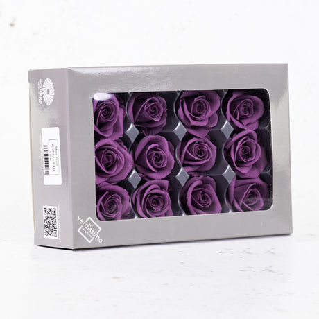 Rose Heads, Preserved, Mini, Lilac, Box 12