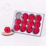 Rose Heads, Preserved, Mini, Dark Pink, Box 12