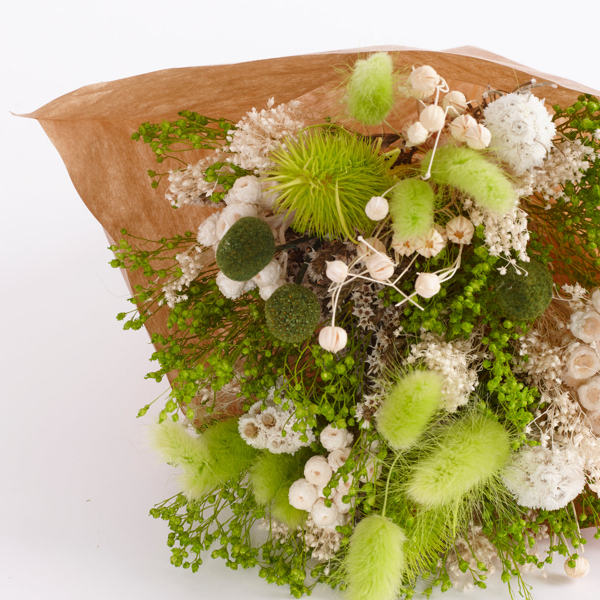 Wow, Mixed Dried Flower Bouquet, Garden Green