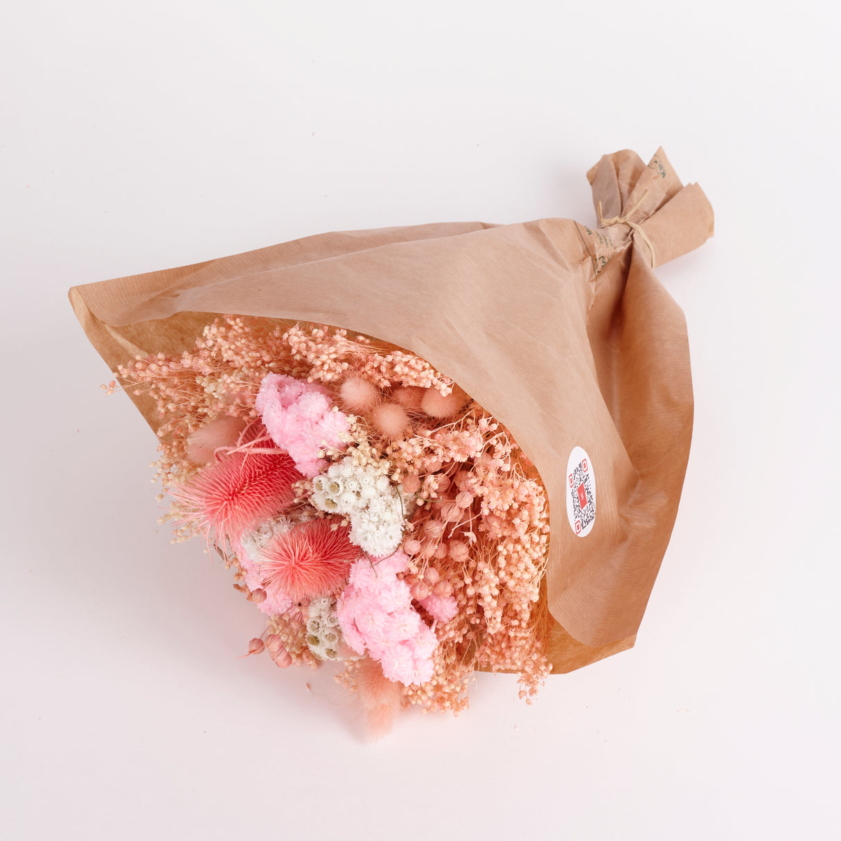 Wow, Mixed Dried Flower Bouquet, Romantic Pink
