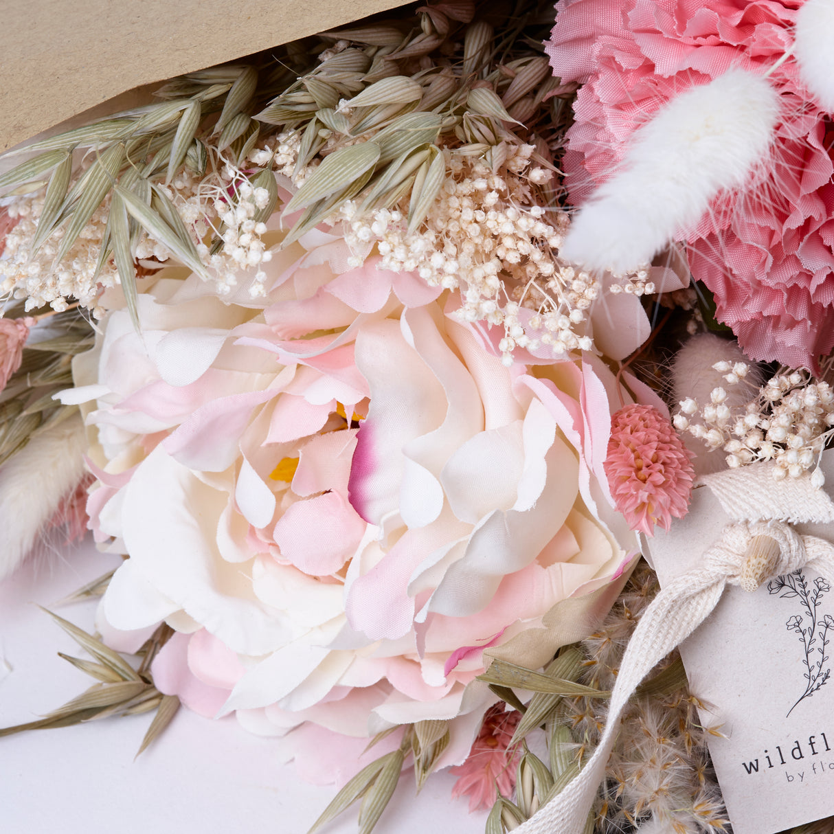 Peony Love, Dried and Silk Bouquet