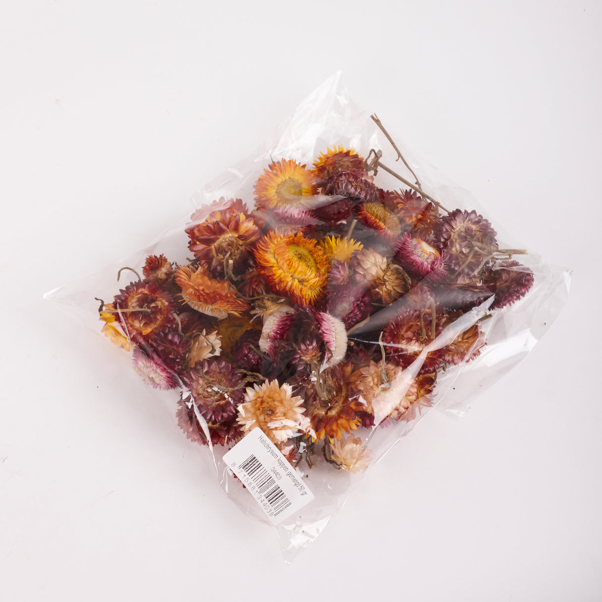 Helichrysum Heads, Dried, Mixed Colours, 50g Bag