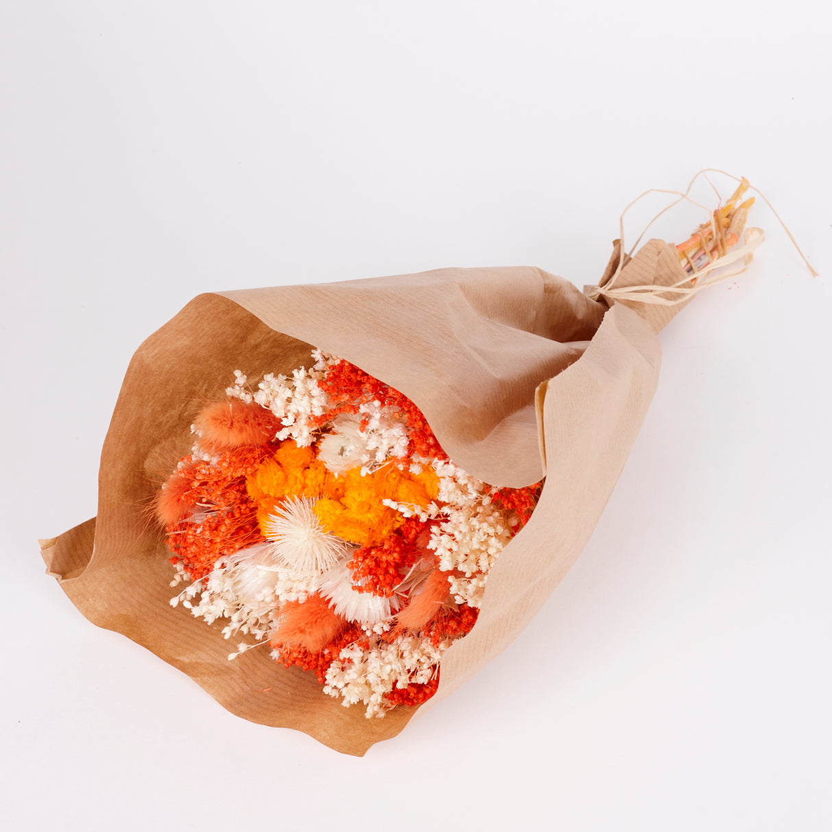 Fantasy, Dried and Bleached Bouquet, Orange, Small